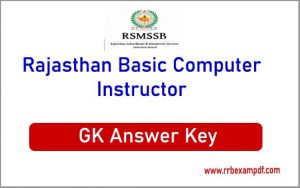 rsmssb basic computer instructor answer key