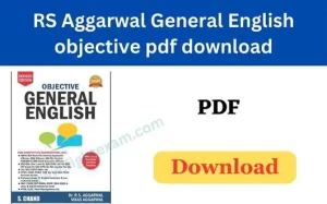 Read more about the article RS Aggarwal General English objective pdf download