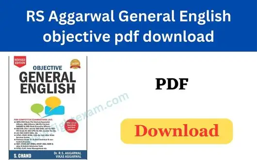 RS Aggarwal General English objective pdf download